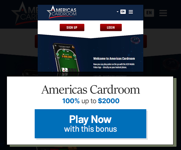 americas cardroom real money poker welcome bonus