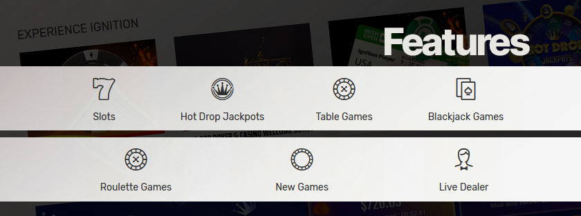 ignition casino features