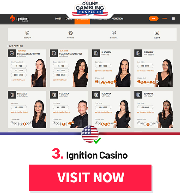 live dealer online casino site ignition casino