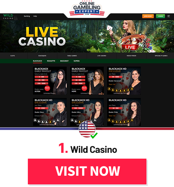 live dealer online casino site wild casino